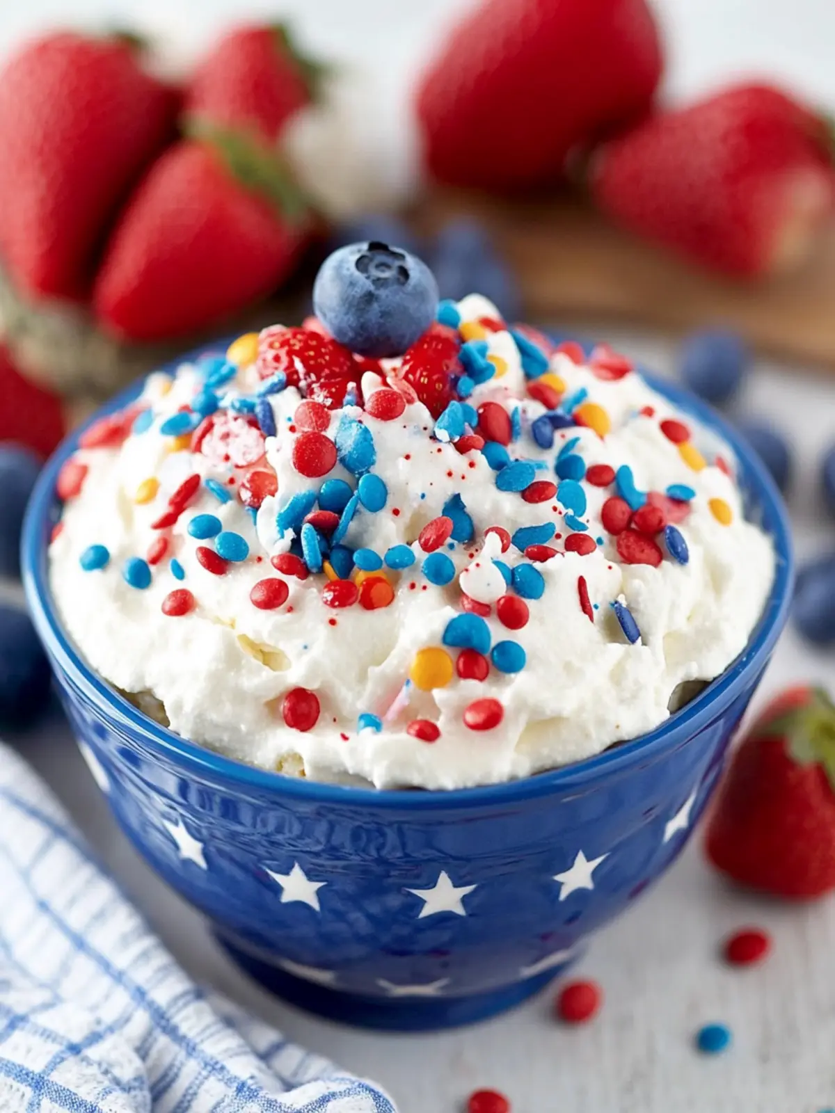 Red, White & Blue Cake Batter Dip