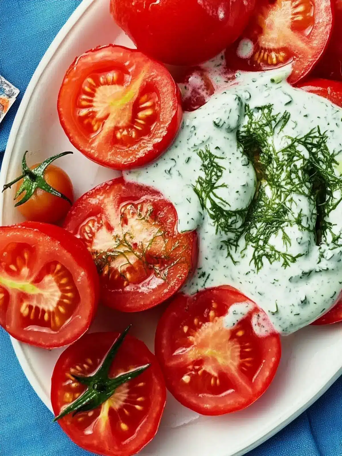 Tomatoes with Green Goddess Dressing