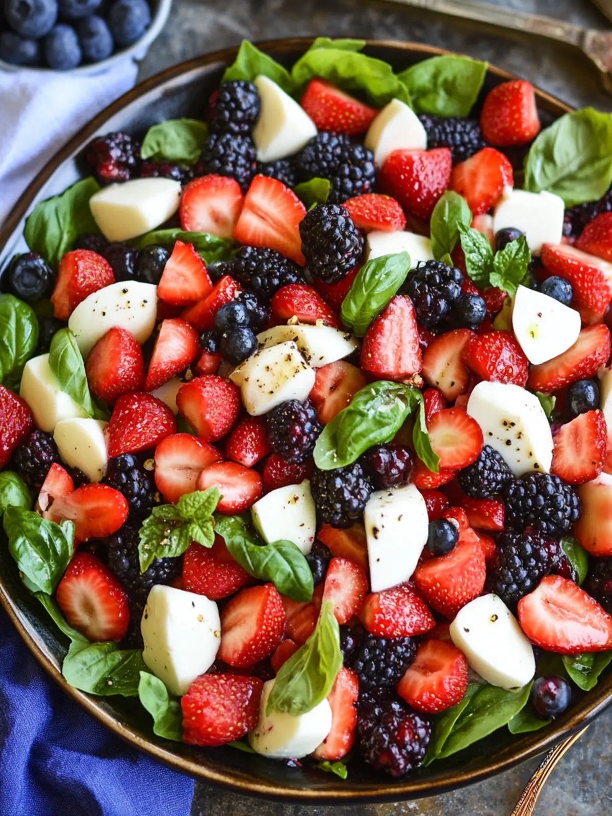 Berry Caprese Salad: A Festive Spin for Summer Gatherings 3 Berry Caprese Salad