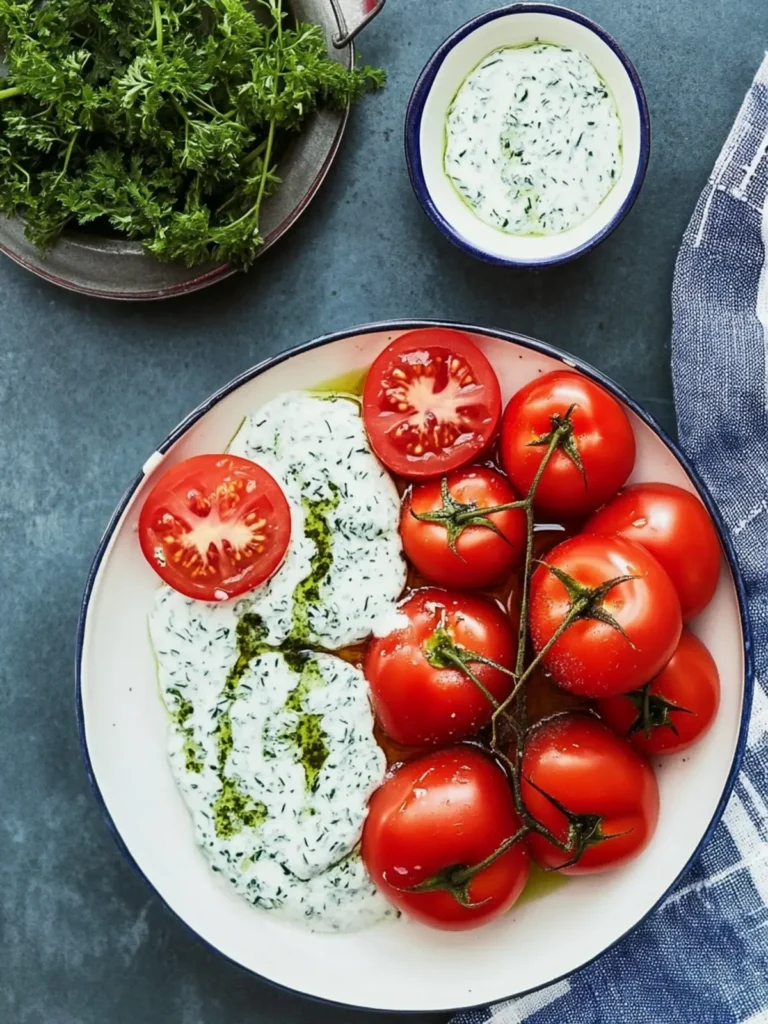 Tomatoes with Green Goddess Dressing