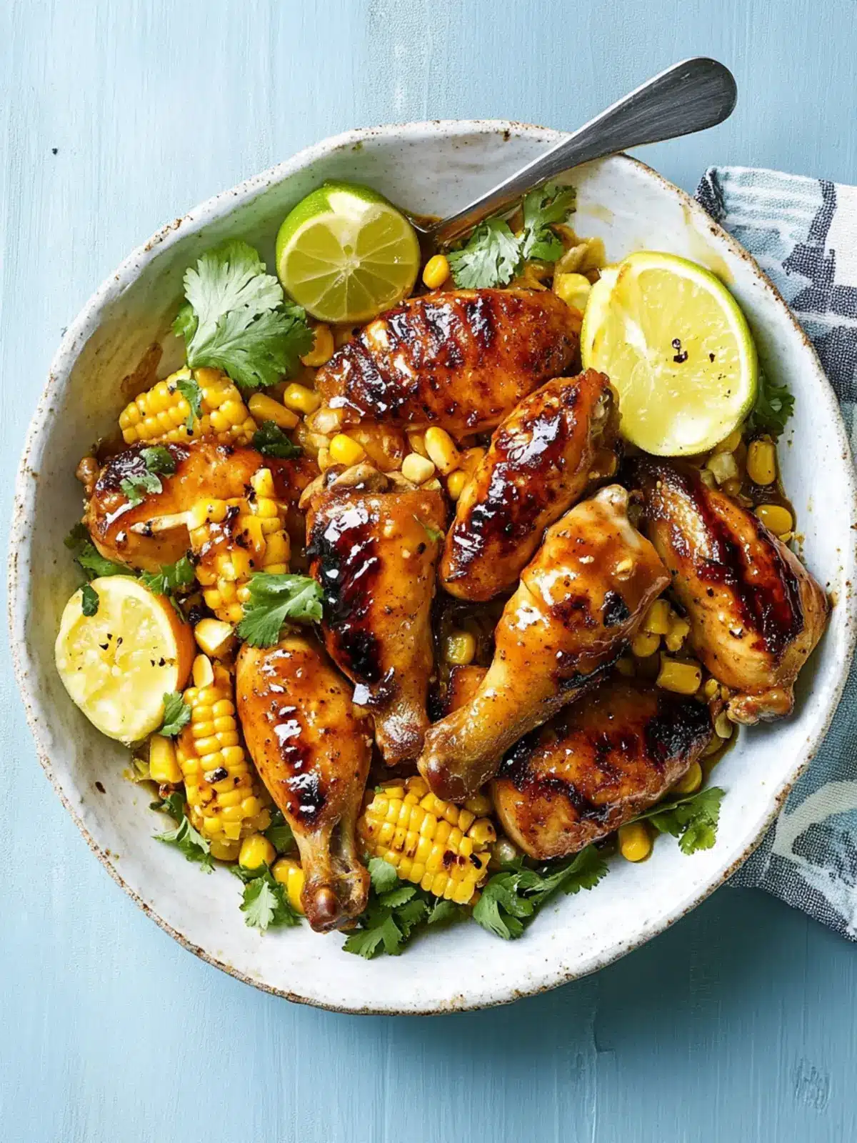 Apricot-Glazed Chicken and Corn