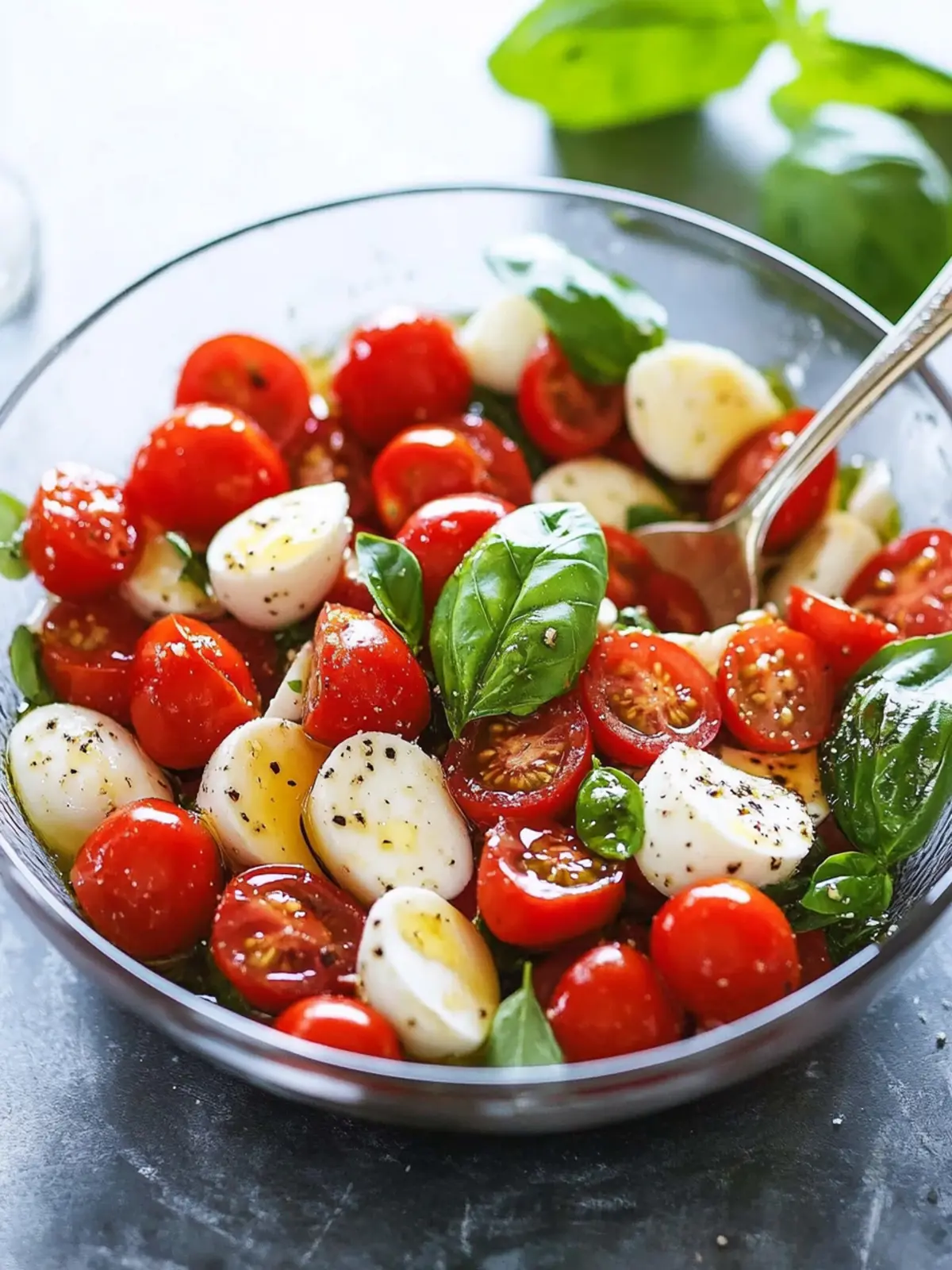 Easy Caprese Salad with Cherry Tomatoes