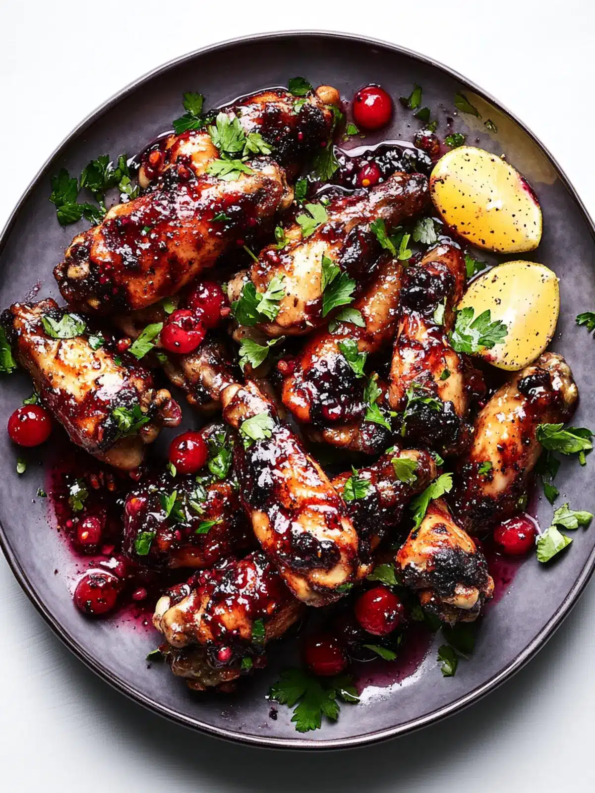 Grilled Chicken Wings With Summer Berry Agrodolce