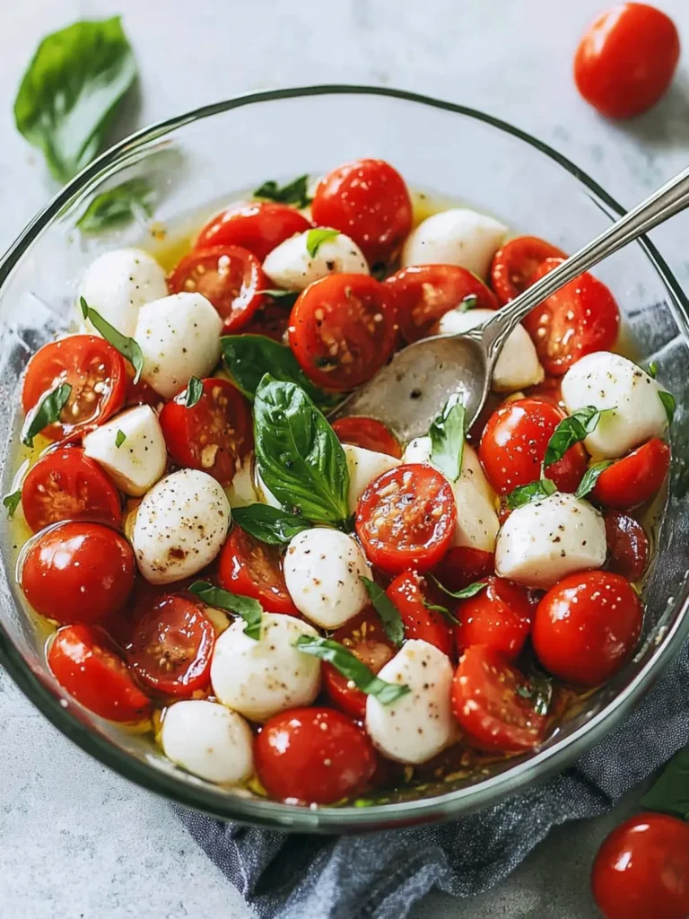 Easy Caprese Salad with Cherry Tomatoes