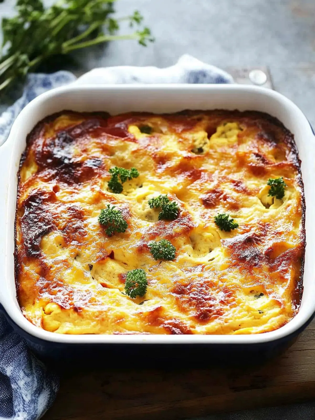 Hearty Egg Casserole with Colorful Veggies for Brunch Bliss 3 Egg Casserole