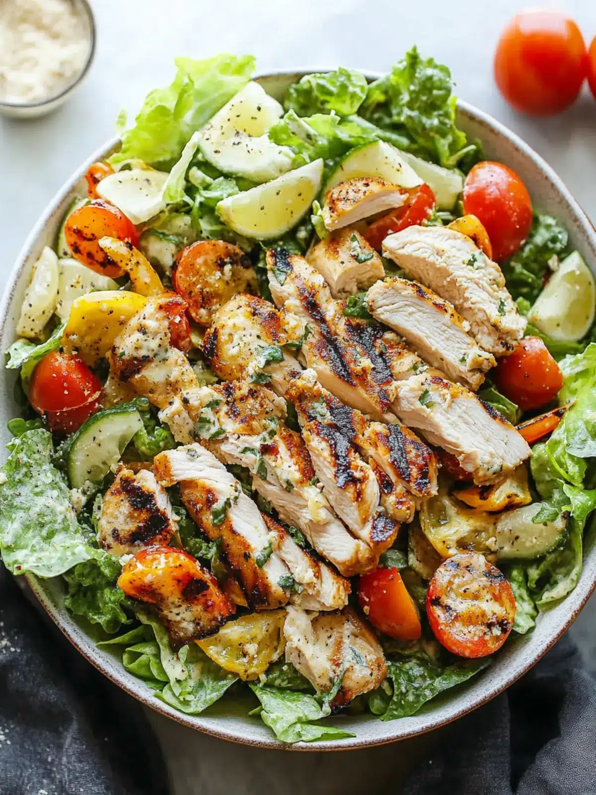 Ultimate Grilled Chicken Caesar Salad with Homemade Croutons 2 Ultimate Grilled Chicken Caesar Salad