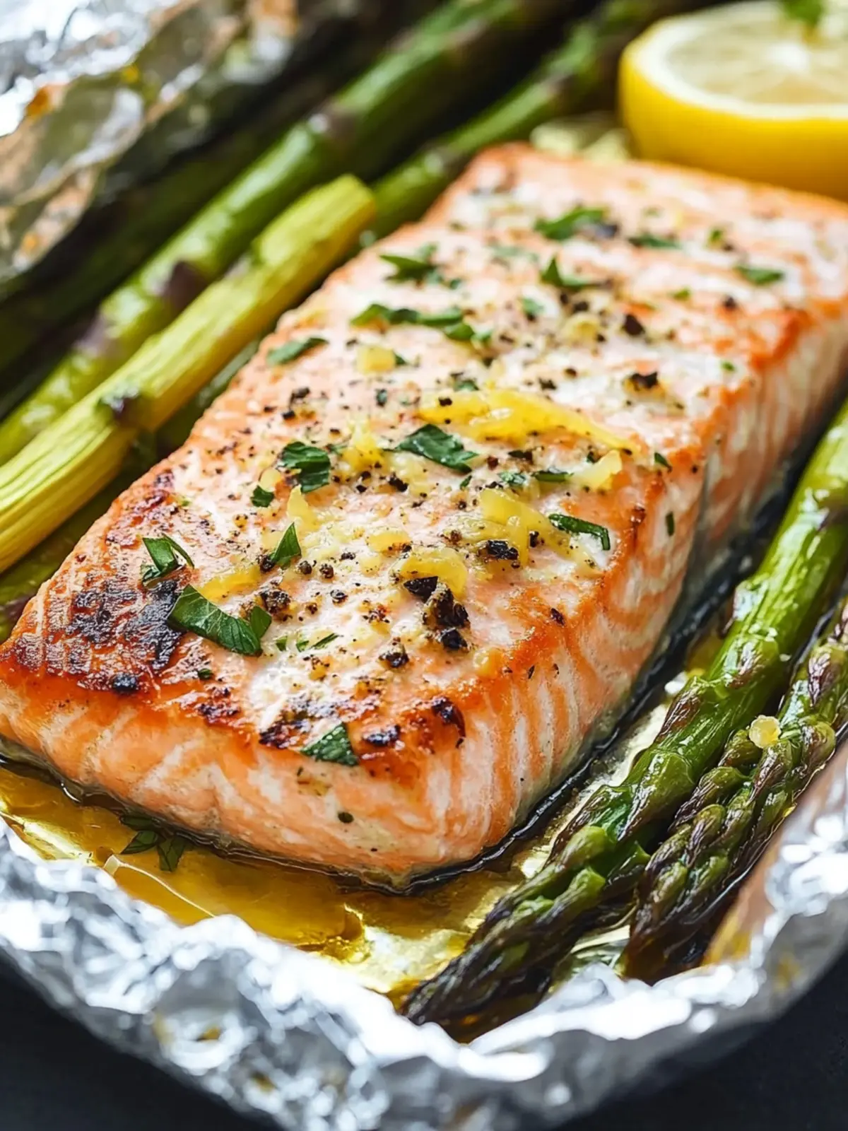 Baked Lemon Salmon and Asparagus Foil Pack in 30 Minutes 2 Baked Lemon Salmon and Asparagus Foil Pack