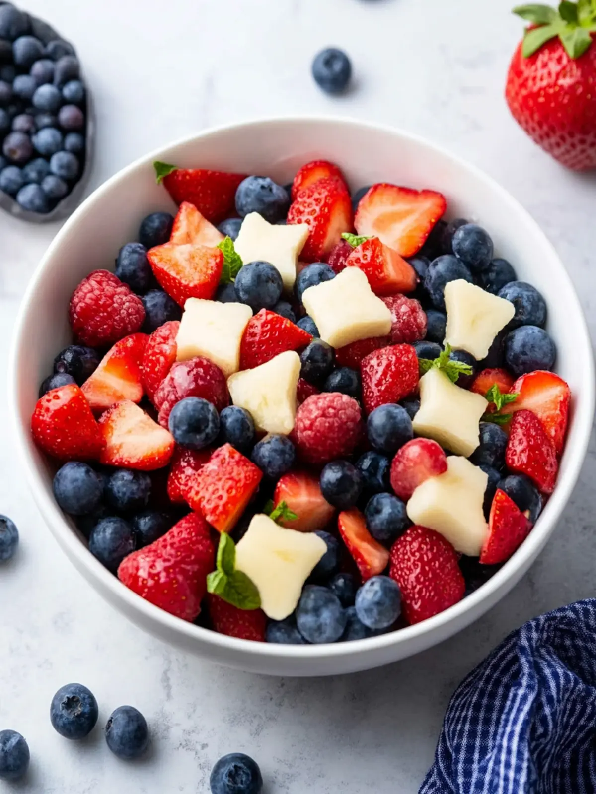 Refreshing Simple Red White and Blue Fruit Salad for Summer Fun 2 Simple Red White and Blue Fruit Salad