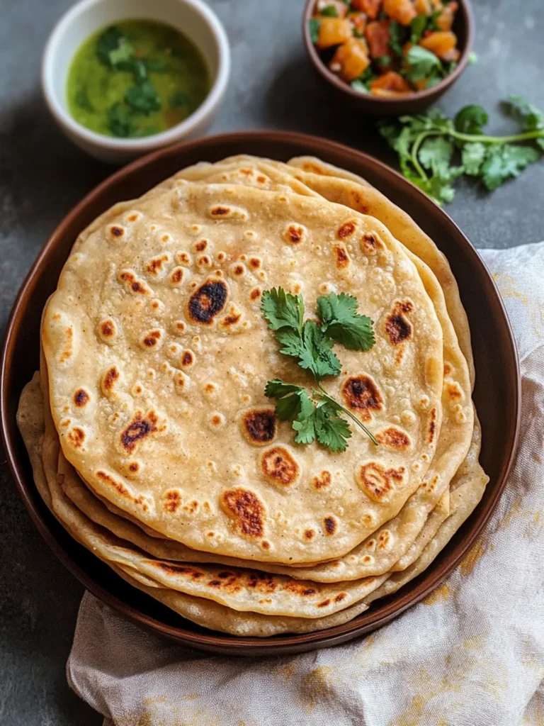 Plain Whole Wheat Paratha (flaky Indian flatbread)