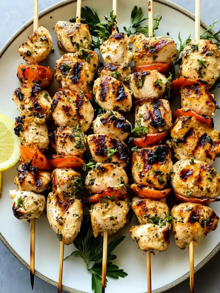Easy Greek Grilled Chicken Skewers