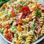 4th of July Creamy BLT Pasta Salad Recipe Easy Perfect Summer Side Dish