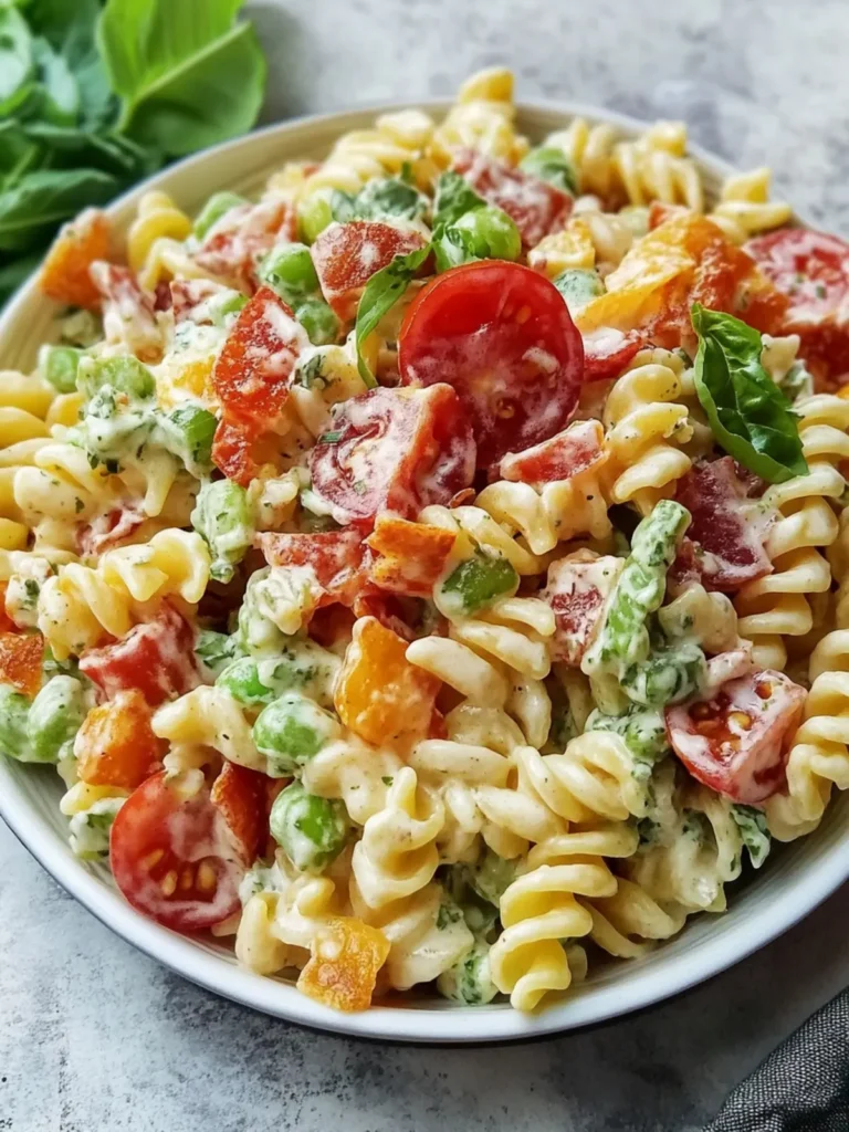 4th of July Creamy BLT Pasta Salad Recipe Easy Perfect Summer Side Dish