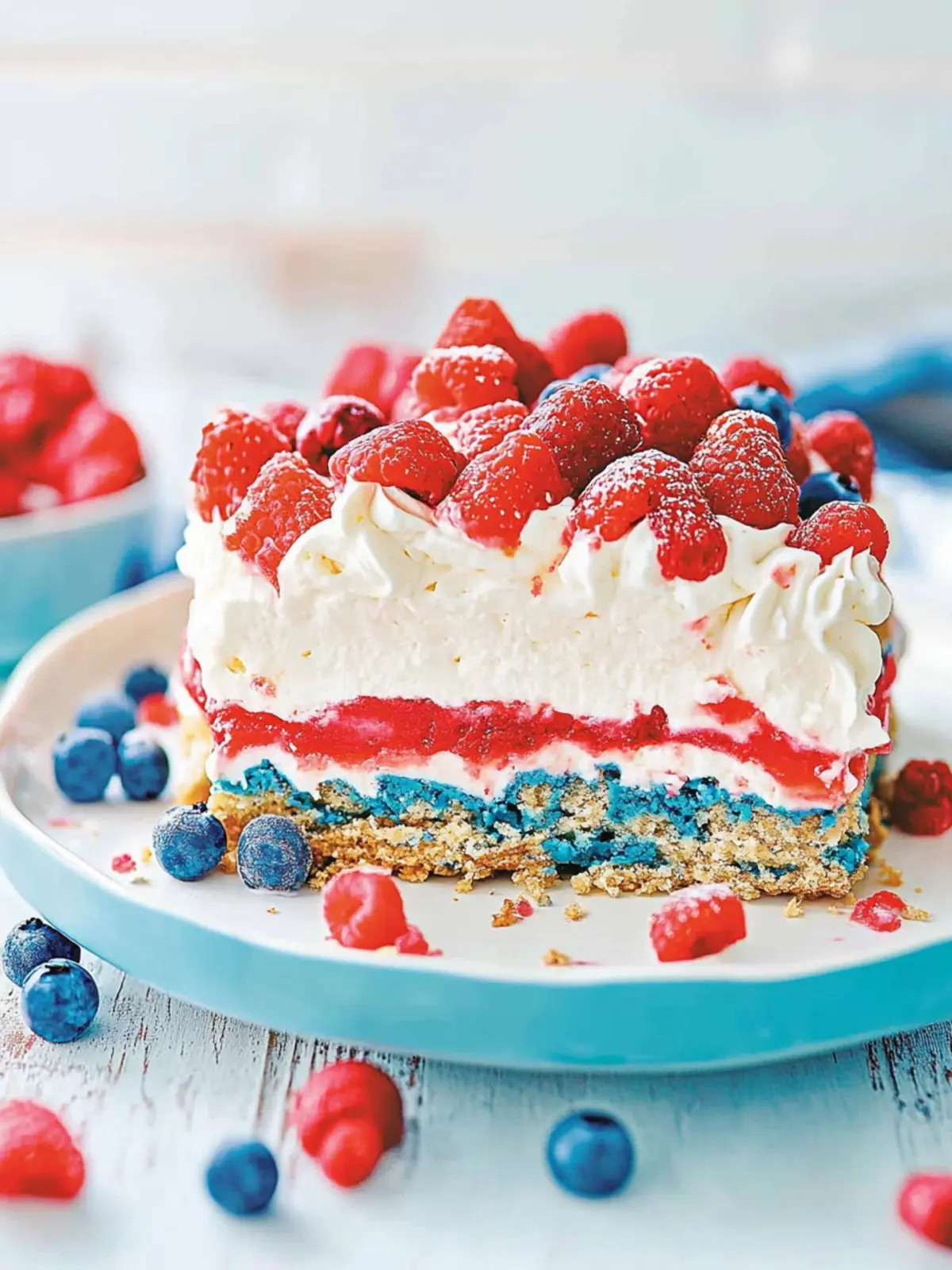 No-Bake Red, White and Blue Icebox Cake for Easy Summer Bliss 2 No-Bake Red, White and Blue Icebox Cake