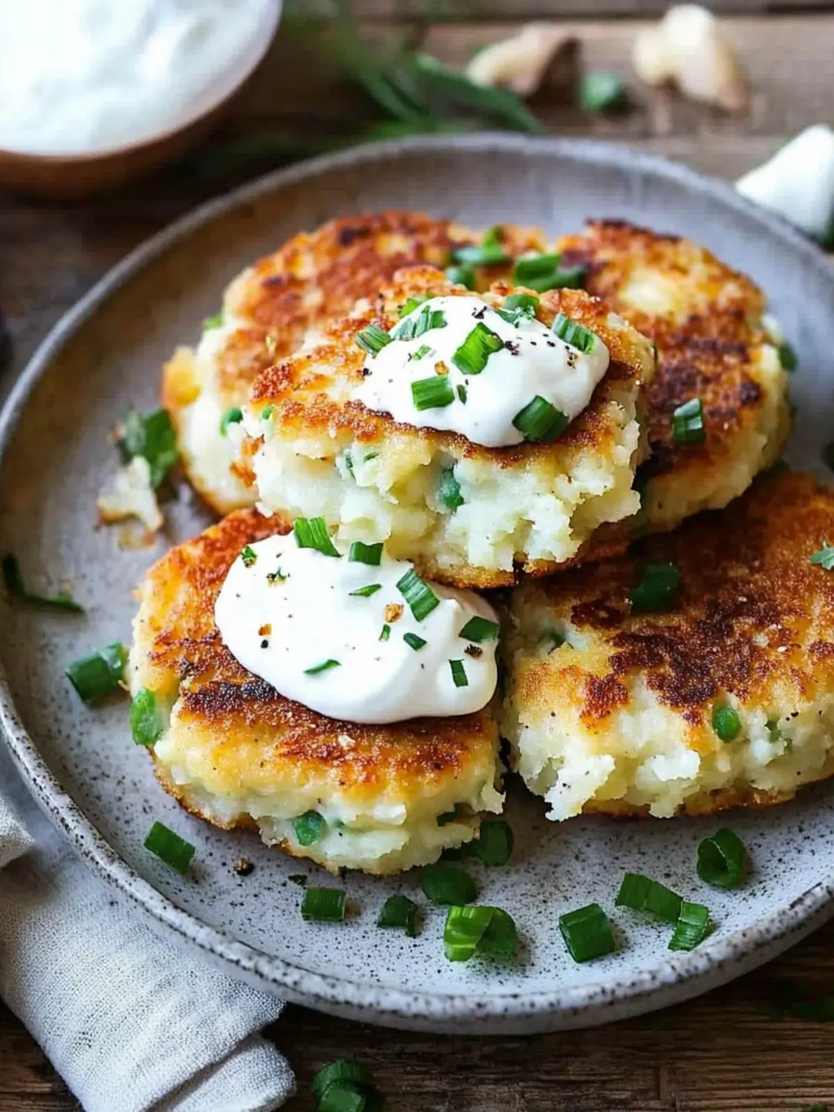 Loaded Mashed Potato Cakes