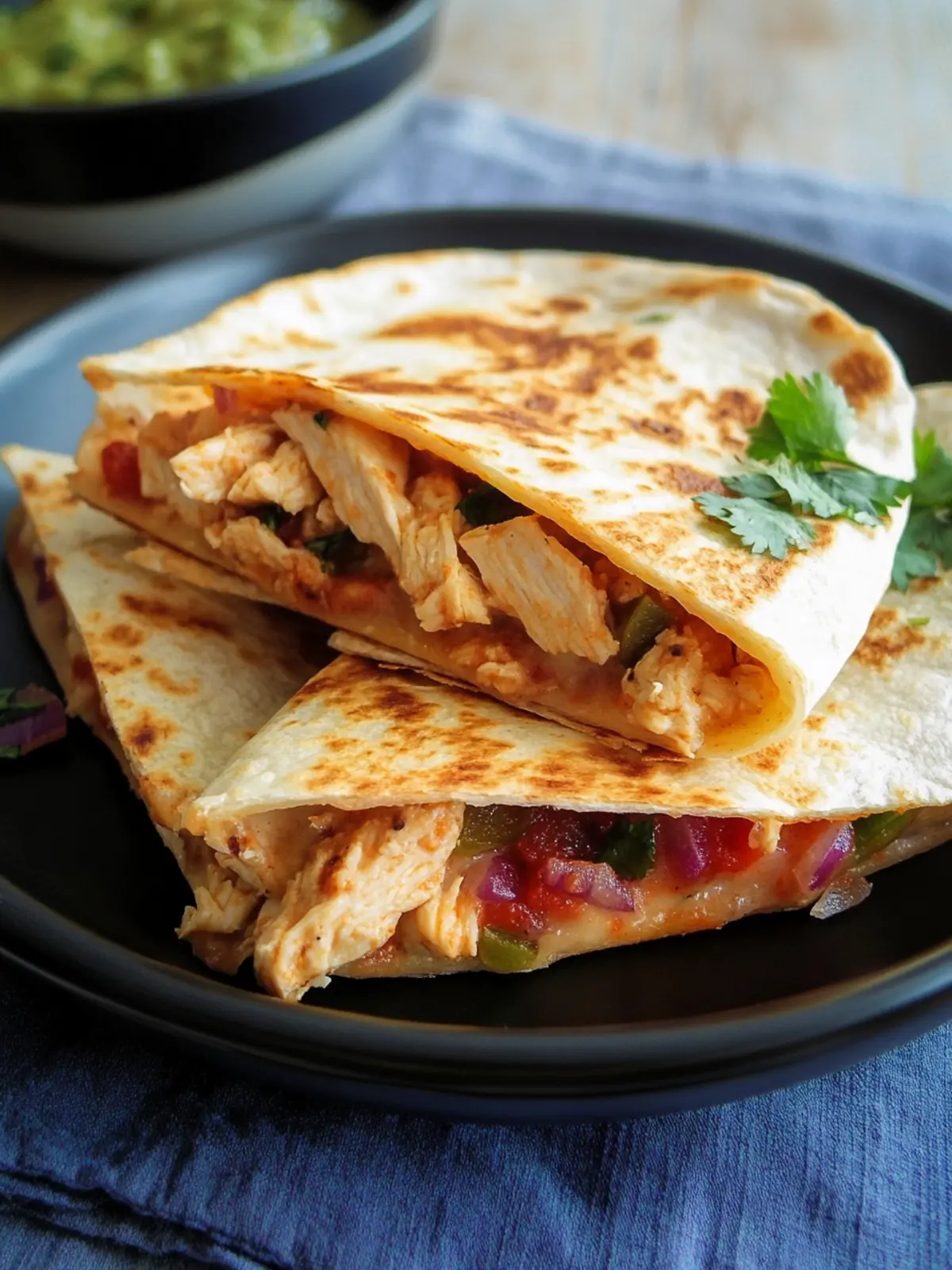 Creamy Chicken Quesadillas: A Family Dinner Delight 4 chicken quesadillas