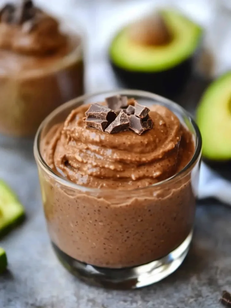 Chia Avocado Healthy Chocolate Mousse