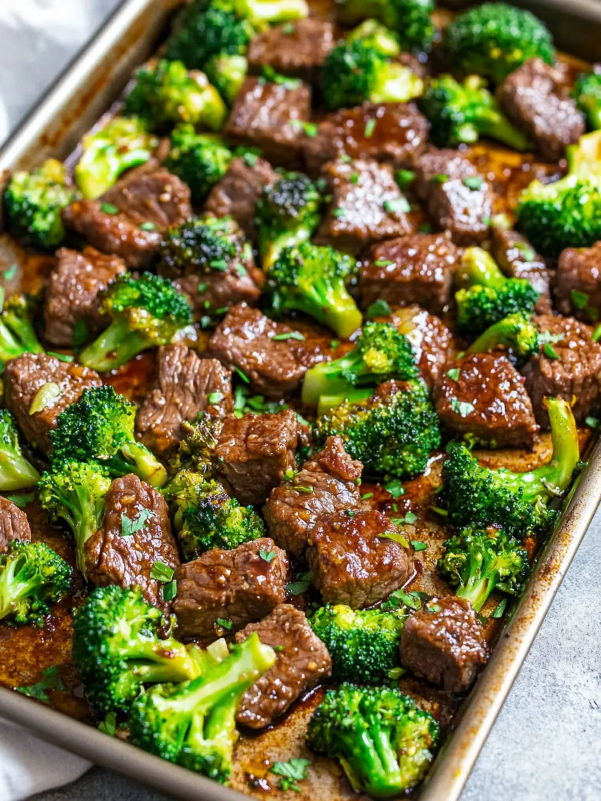 15-Minute Sheet Pan Beef and Broccoli: Fast, Healthy Delight 2 15-Minute Sheet Pan Beef and Broccoli