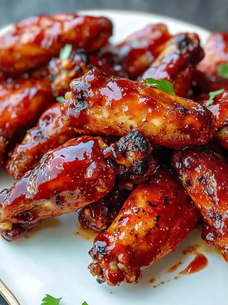 Smoked Strawberry Barbecue Chicken Wings