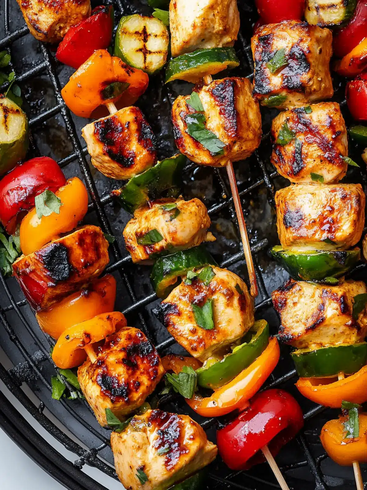 Sizzling Chicken Kebabs with Zesty Veggie Goodness 4 Chicken Kebabs