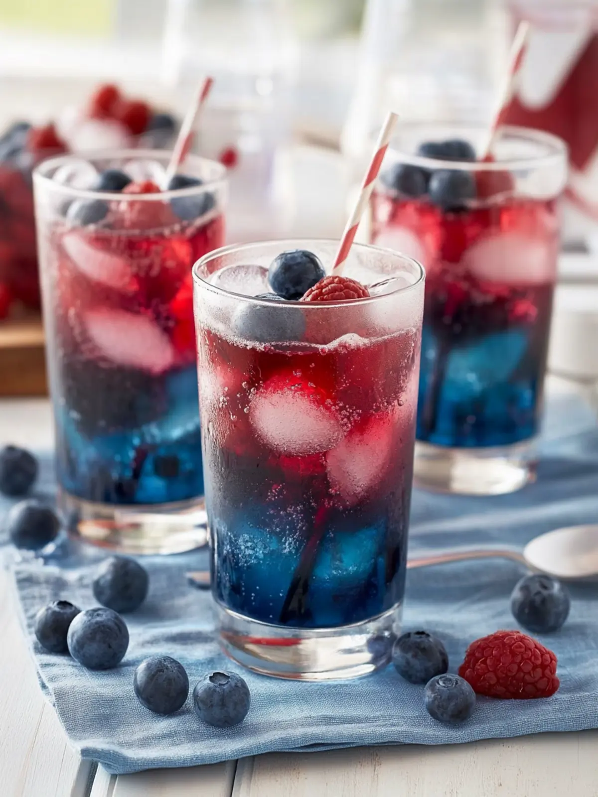Refreshing Red, White and Blue Vanilla Bean Spritzers Recipe 2 Red, White and Blue Vanilla Bean Spritzers