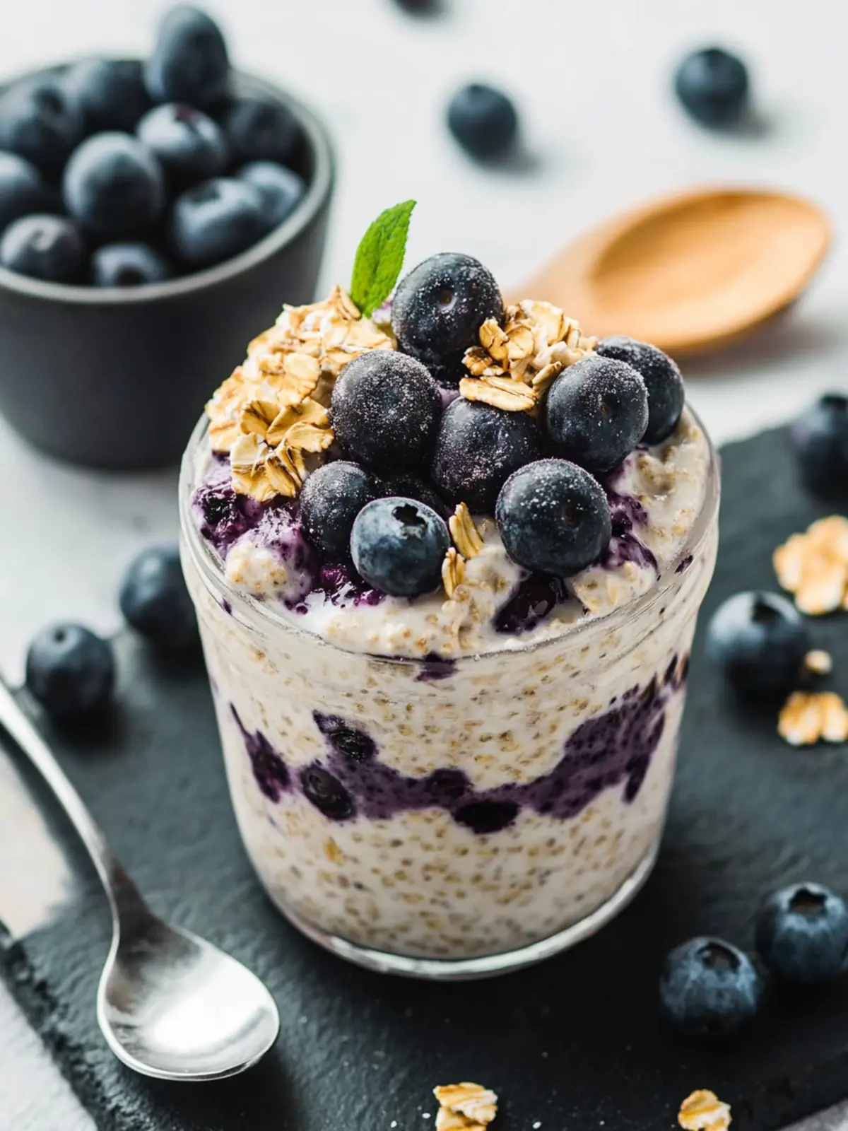 Blueberry Cheesecake Overnight Oats for a Blissful Morning Treat 4 Blueberry Cheesecake Overnight Oats