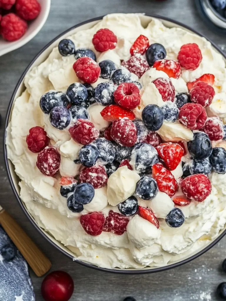 Red, White & Blue Cheesecake Salad