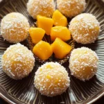 Coconut ladoo with a mango twist