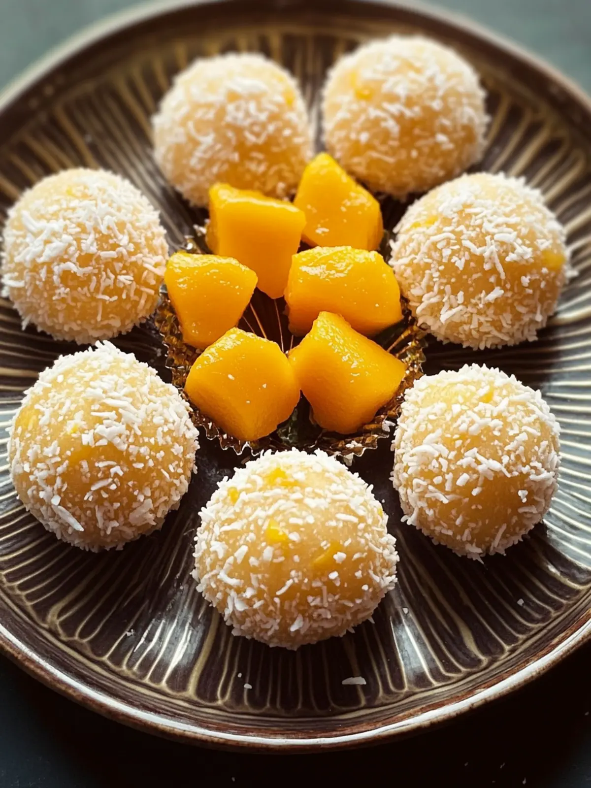 Mango Twist on Coconut Ladoo: A 3-Ingredient Delight 5 Coconut ladoo with a mango twist
