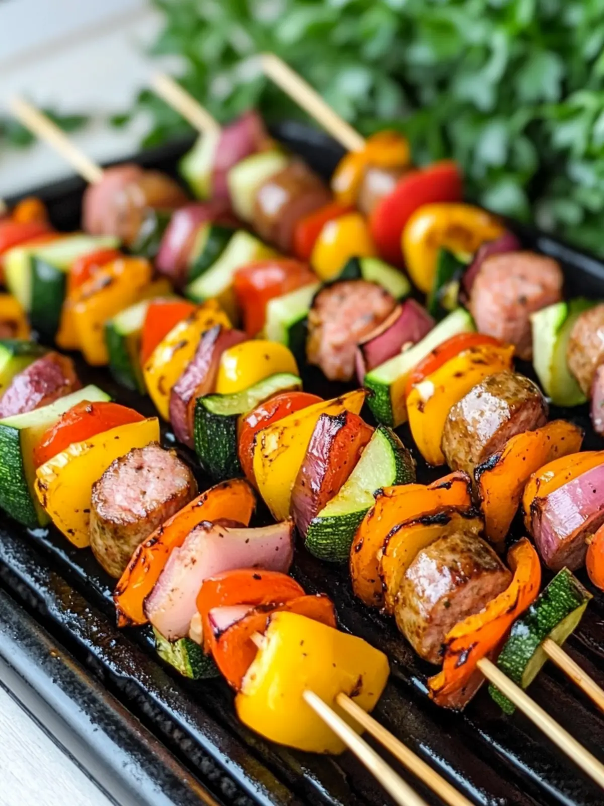 Veggie & Sausage Shish Kabobs