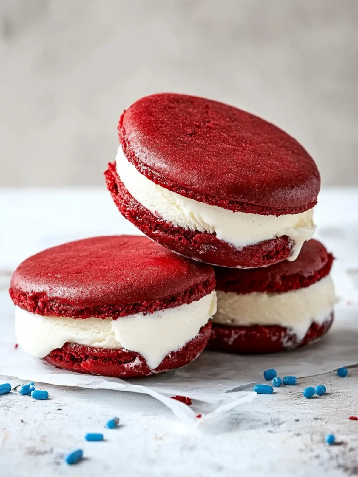 Delightful Red Velvet Ice Cream Sandwiches for Summer Bliss 2 Red Velvet Ice Cream Sandwiches