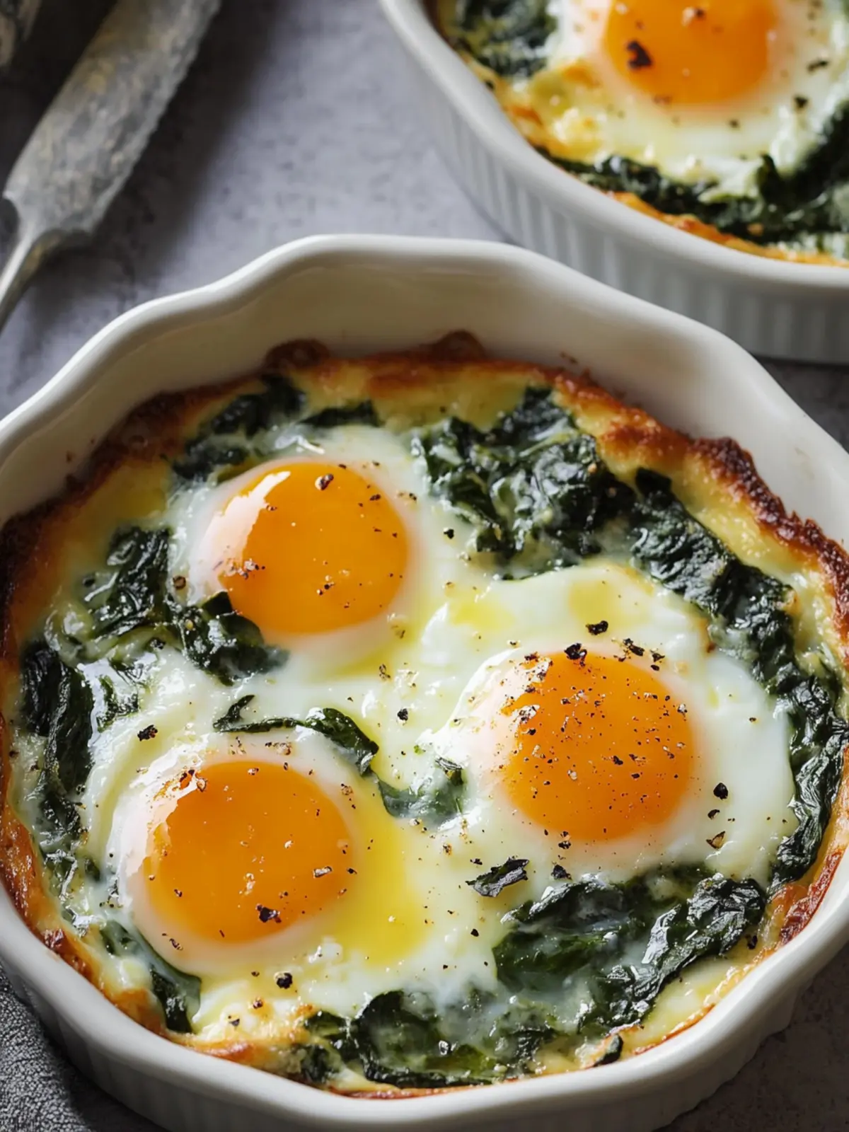 Baked Eggs with Spinach: Your New Favorite Healthy Breakfast 2 Baked Eggs with Spinach