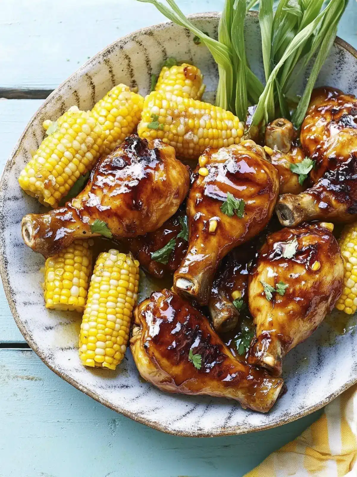 Apricot-Glazed Chicken and Corn