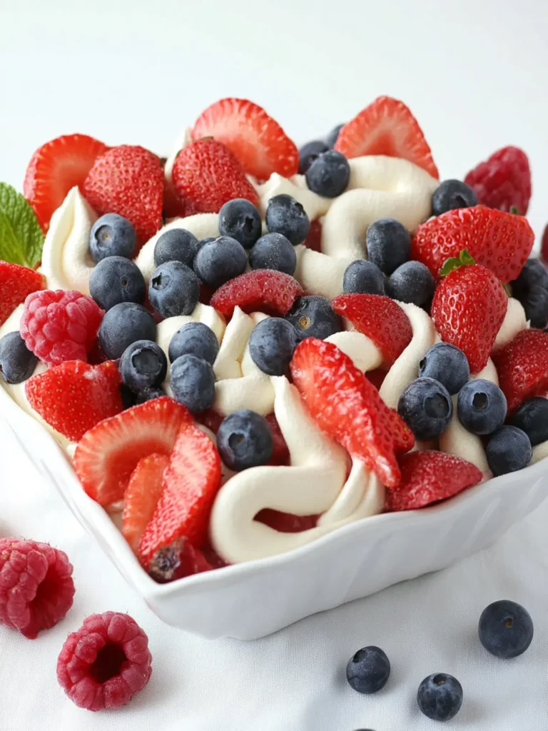 Easy Flag Fruit Dessert