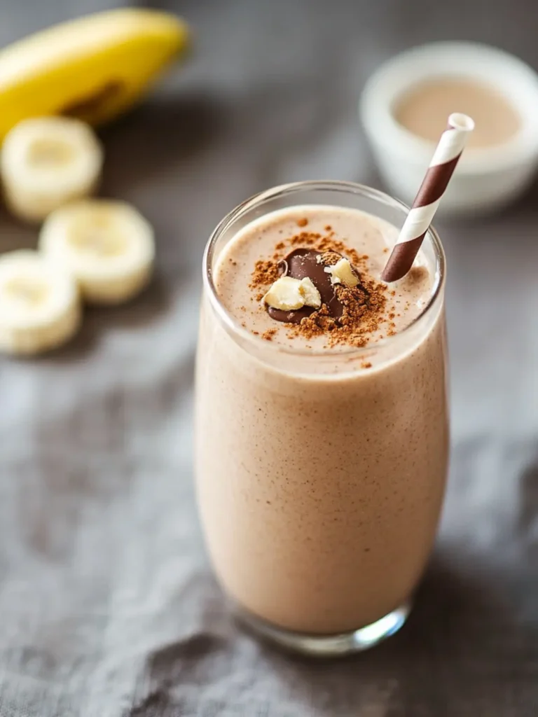 Chocolate Banana Peanut Butter Protein Shake