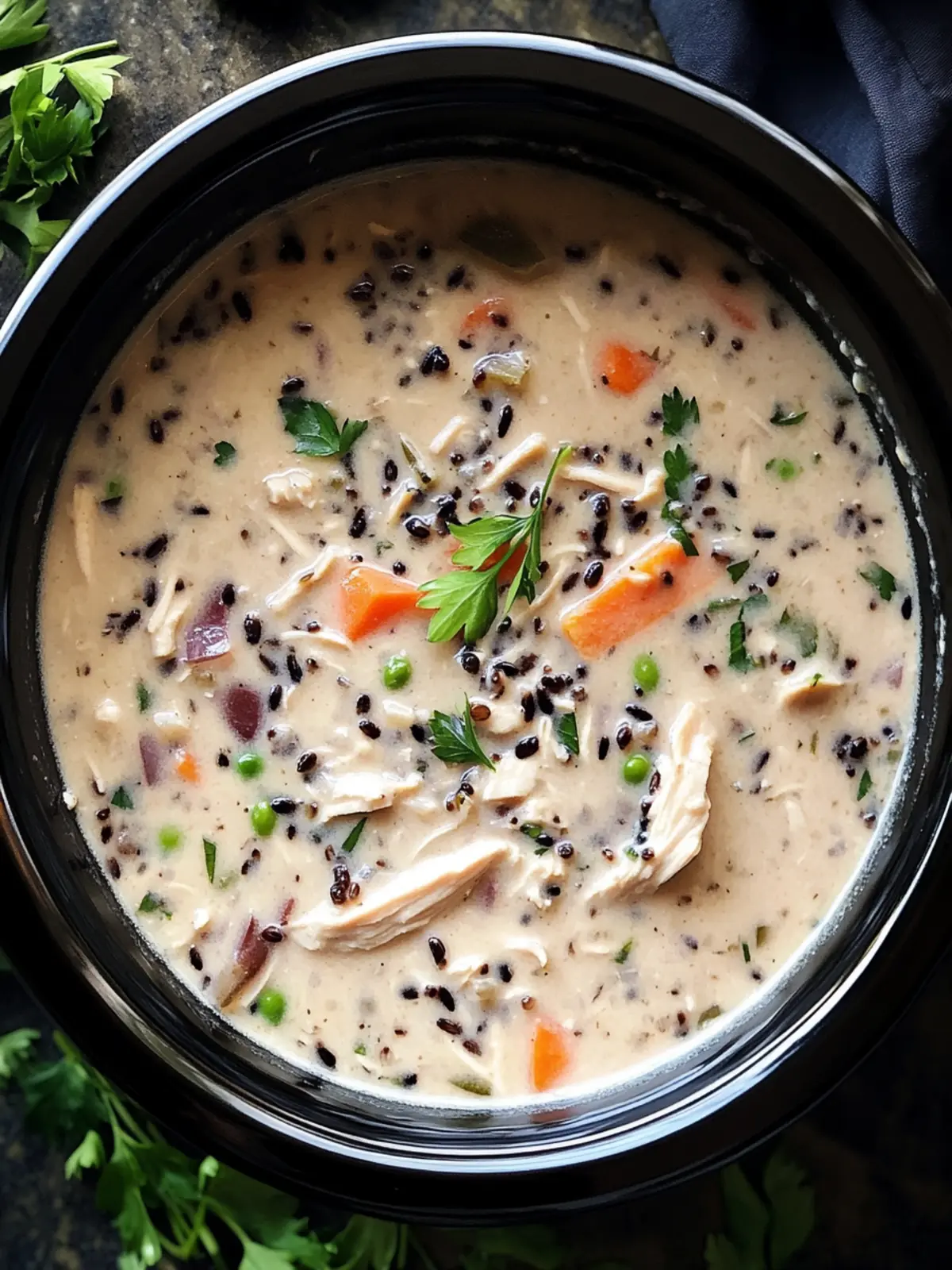 Creamy Crockpot Chicken Black Rice Soup for Ultimate Comfort 2 Creamy Crockpot Chicken Black Rice Soup