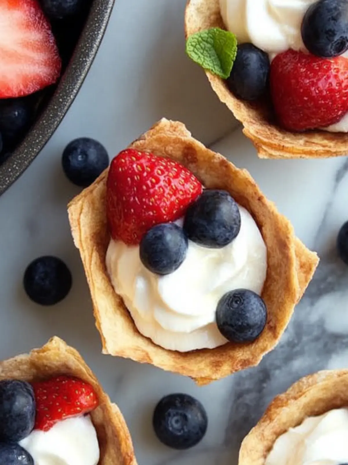 Red White & Blue Tortilla Cups
