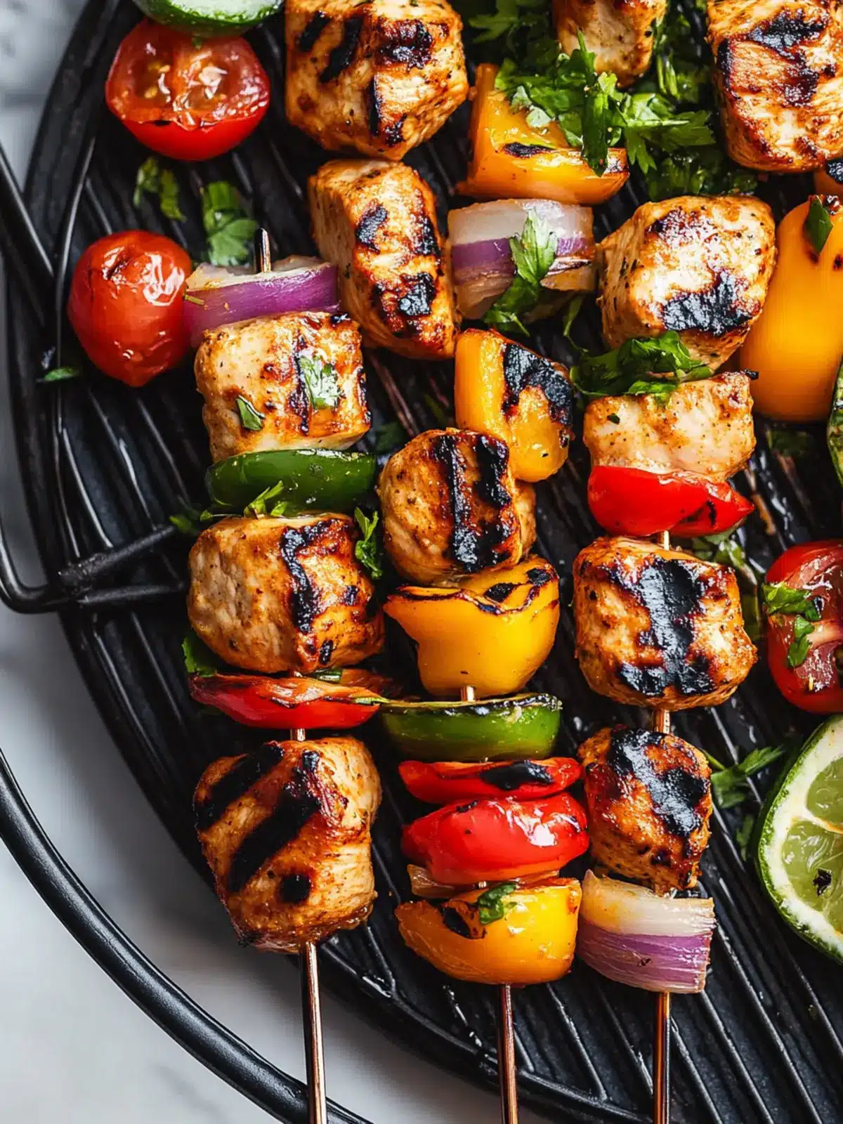 Sizzling Chicken Kebabs with Zesty Veggie Goodness 2 Chicken Kebabs