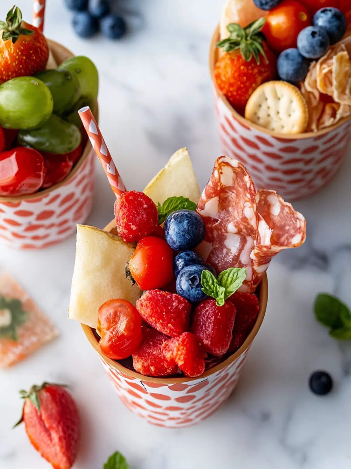 Fourth of July Charcuterie Cups