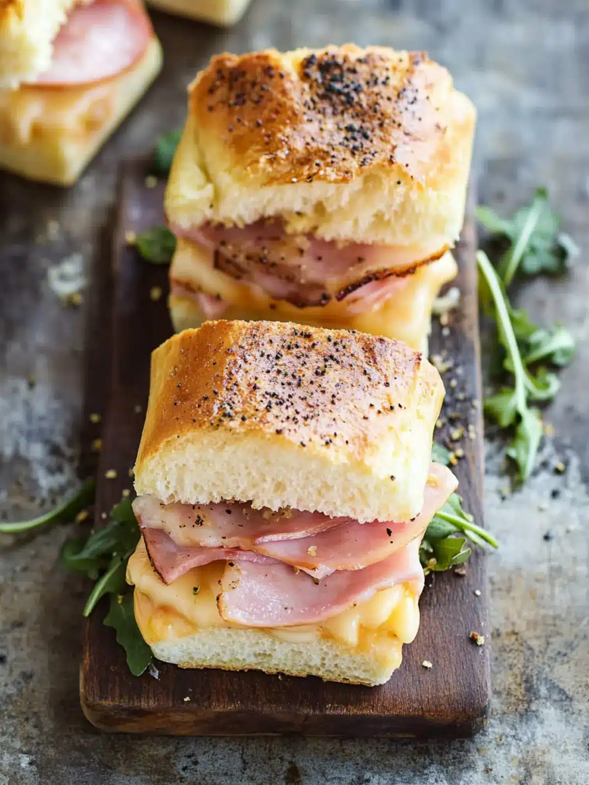 Savory Ham and Cheese Sliders on Hawaiian Rolls for Easy Entertaining 2 Ham and Cheese Sliders on Hawaiian Rolls