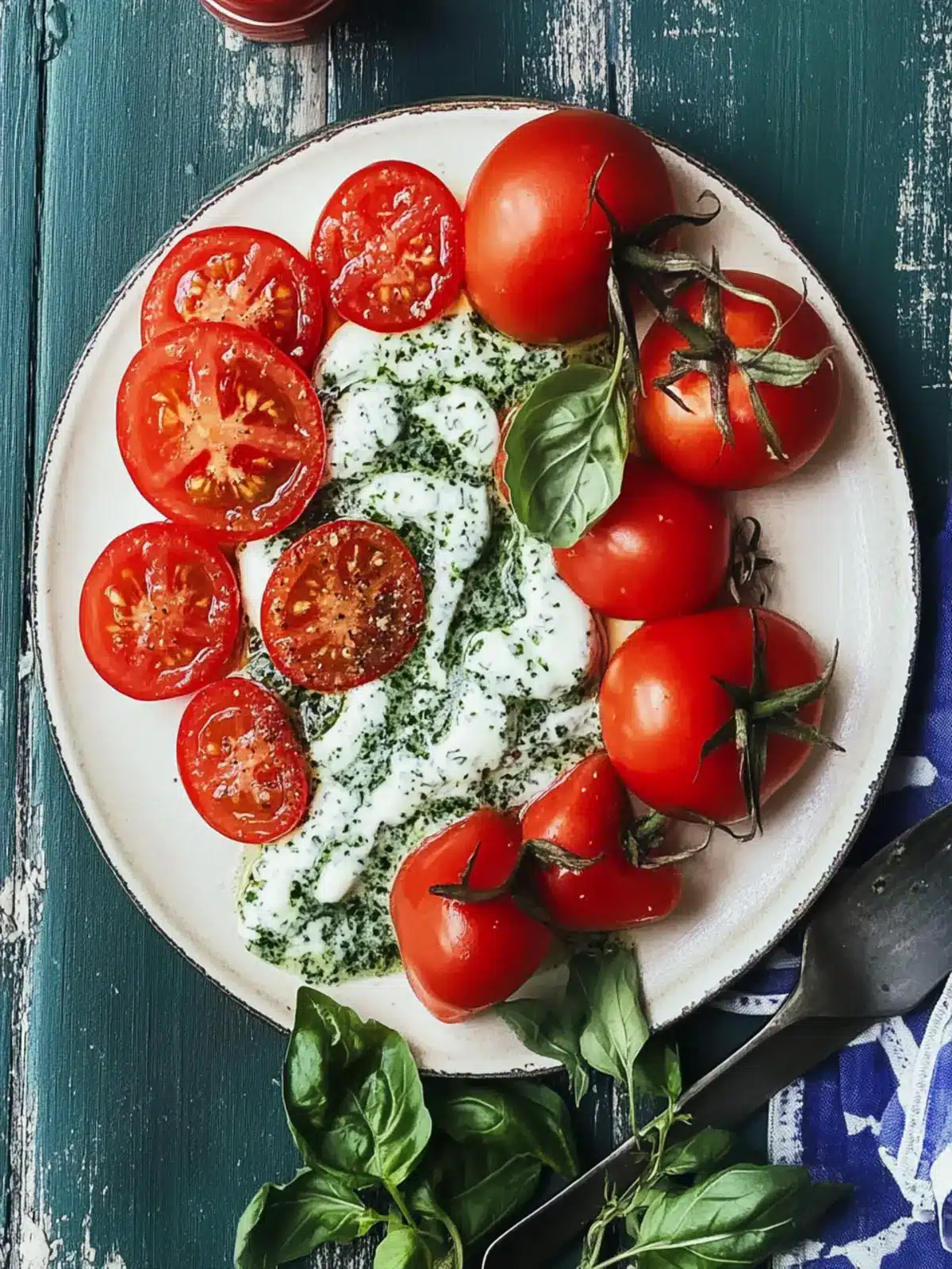 Tomatoes with Green Goddess Dressing
