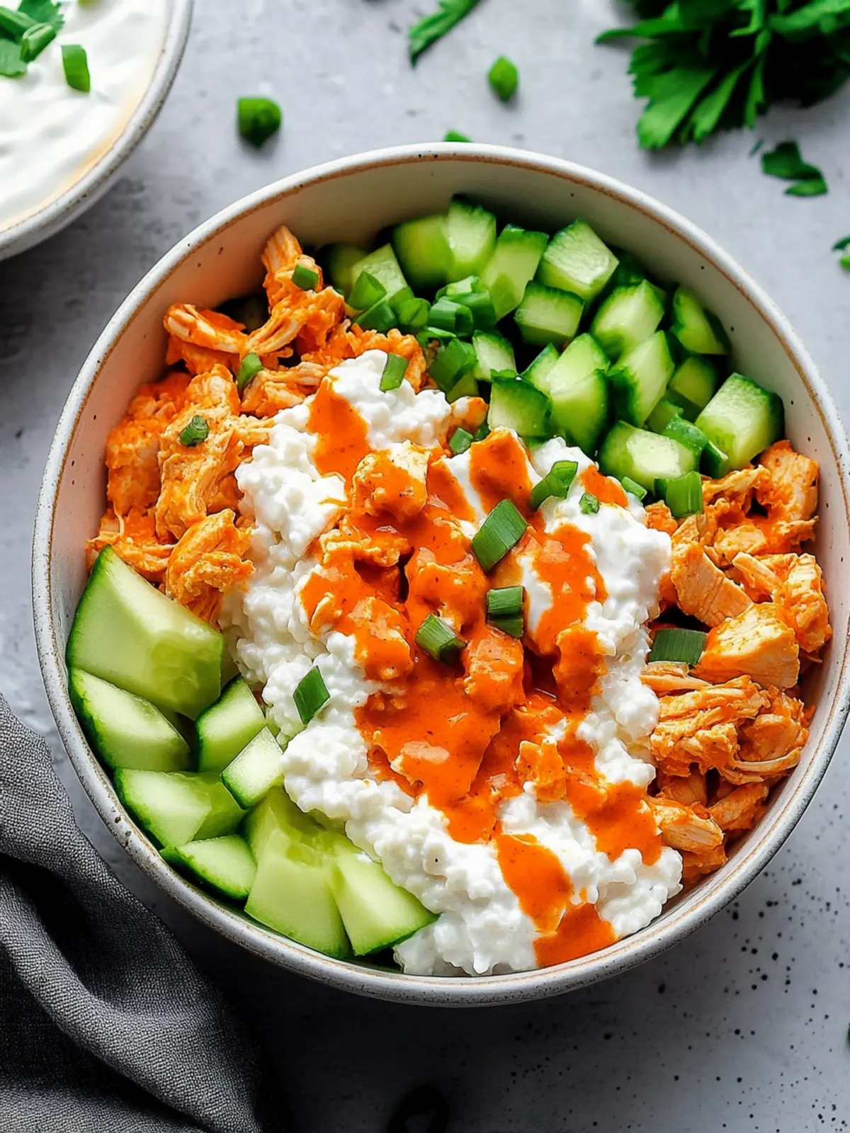Zesty Buffalo Chicken Cottage Cheese Bowl Recipe You’ll Love 2 Buffalo Chicken Cottage Cheese Bowl