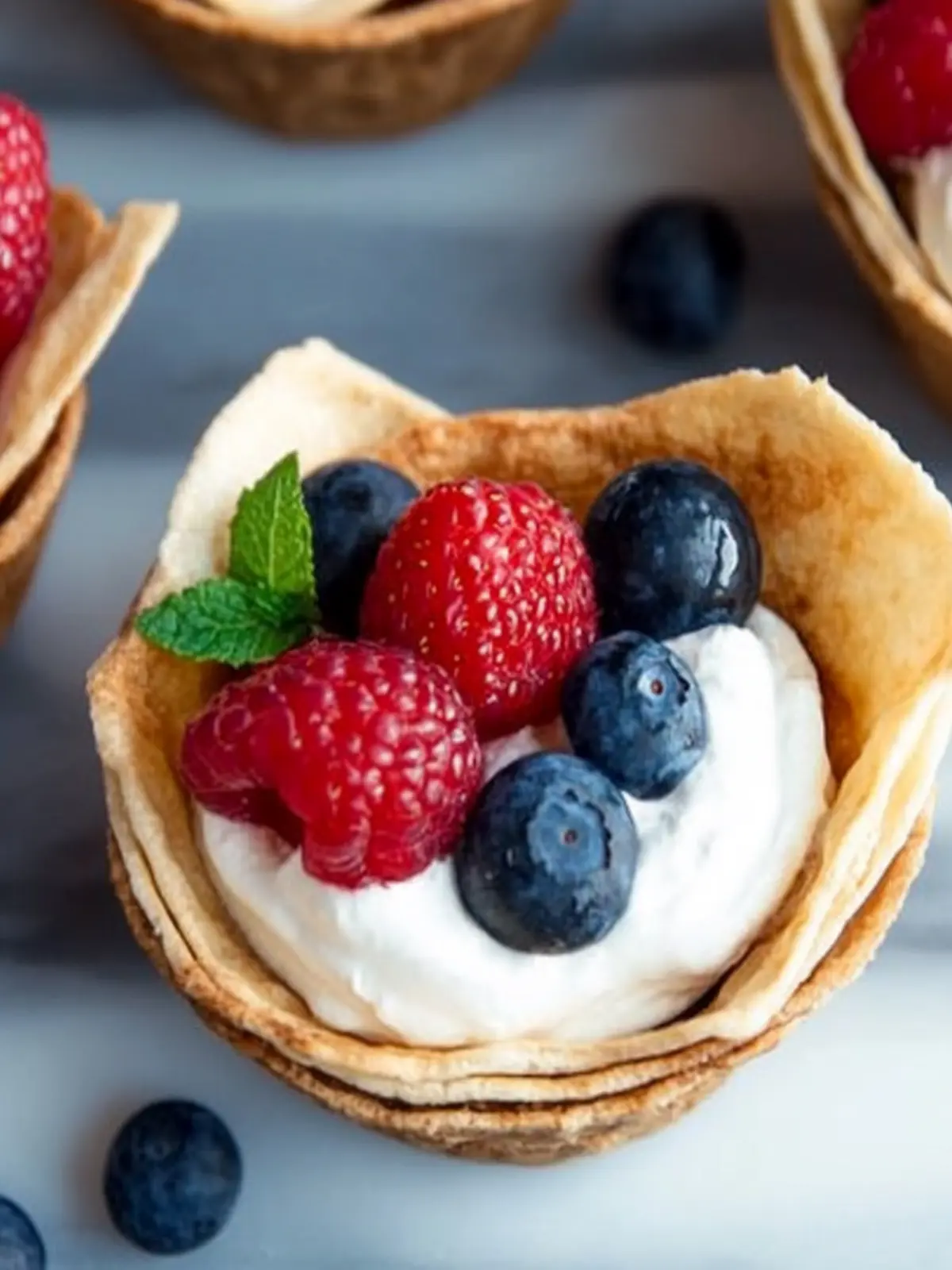 Red White & Blue Tortilla Cups