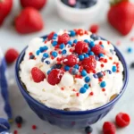 Red, White & Blue Cake Batter Dip