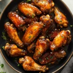 Sticky Peach Chicken Wings