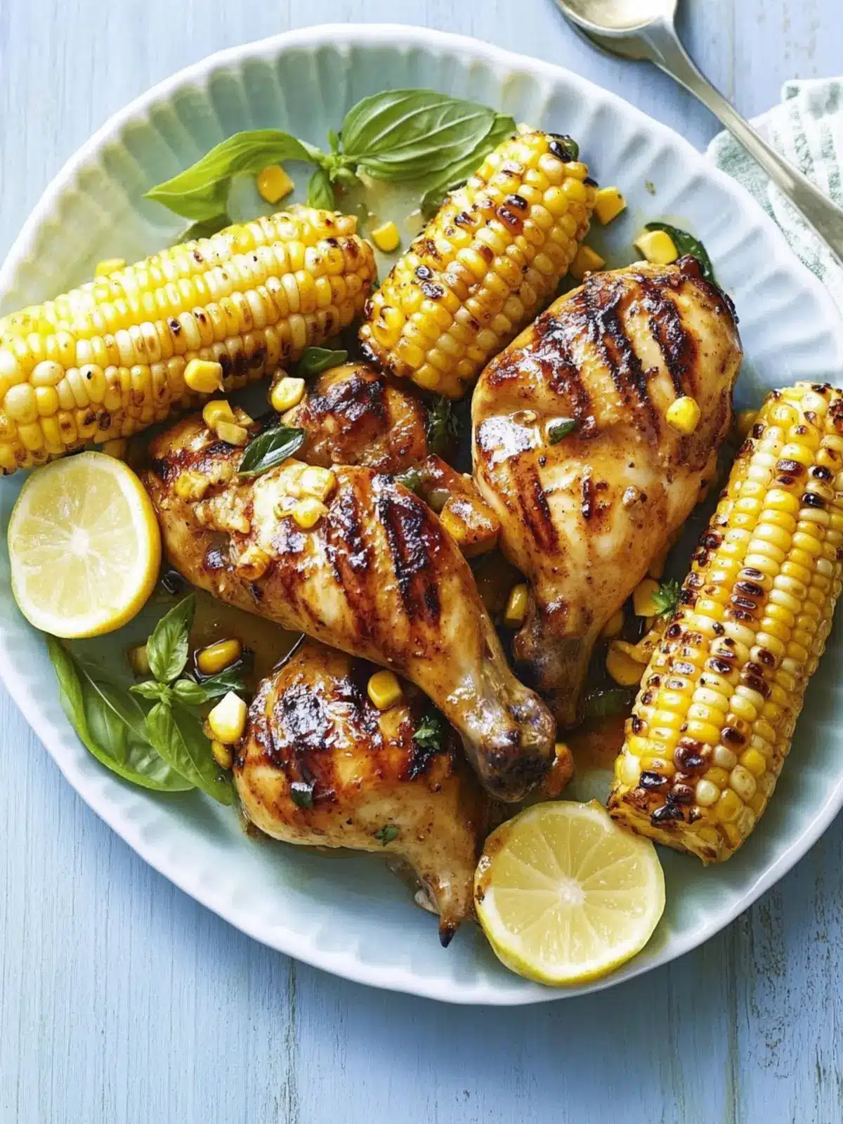 Apricot-Glazed Chicken and Corn