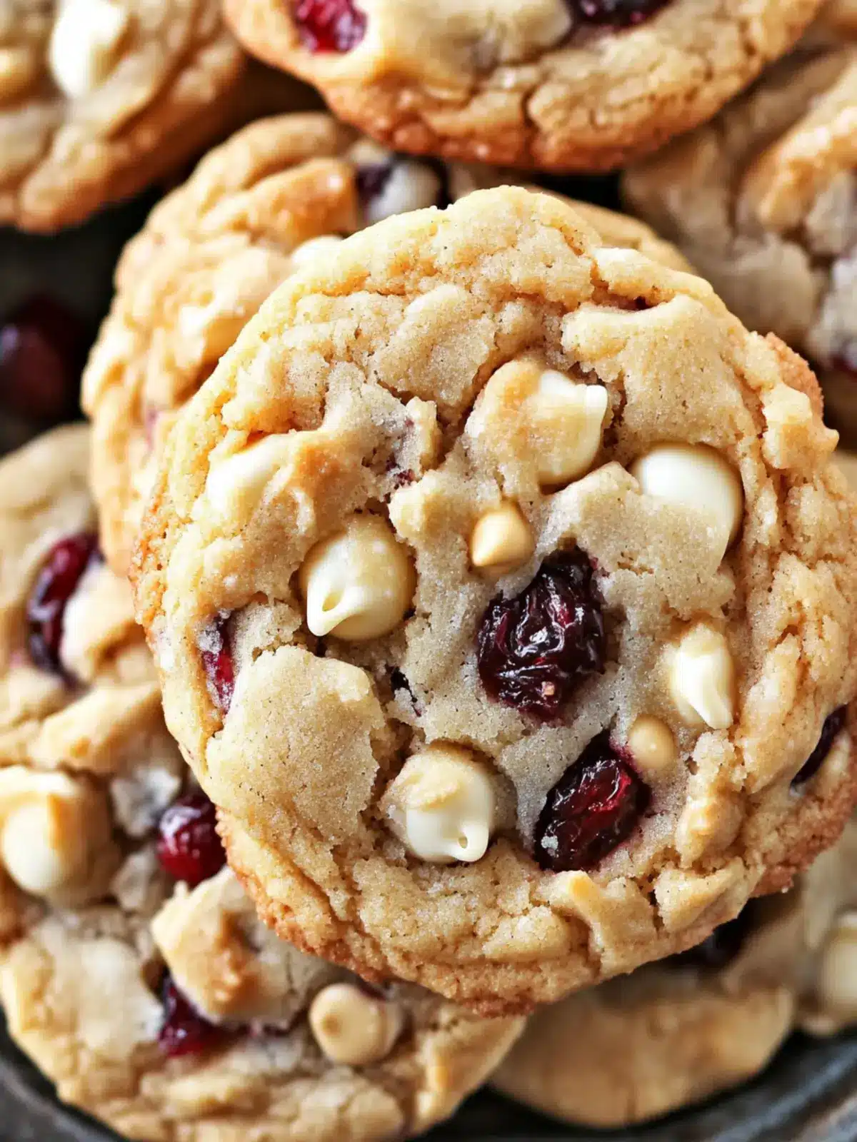 Chewy Cranberry White Chocolate Chip Cookies