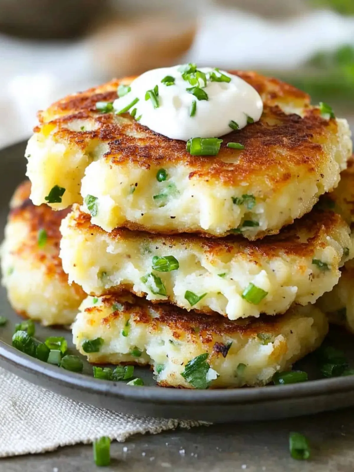 Loaded Mashed Potato Cakes