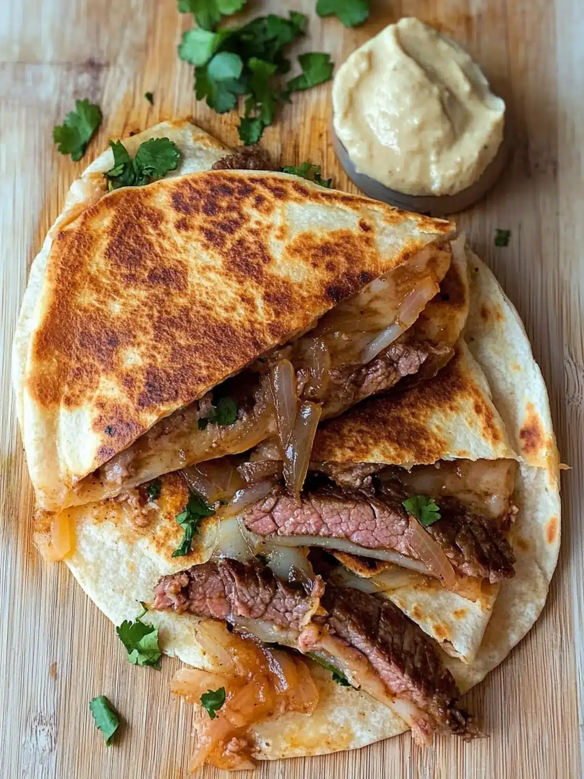 Ultimate Caramelized Onion & Steak Quesadilla Delight 4 Caramelized Onion & Steak Quesadilla