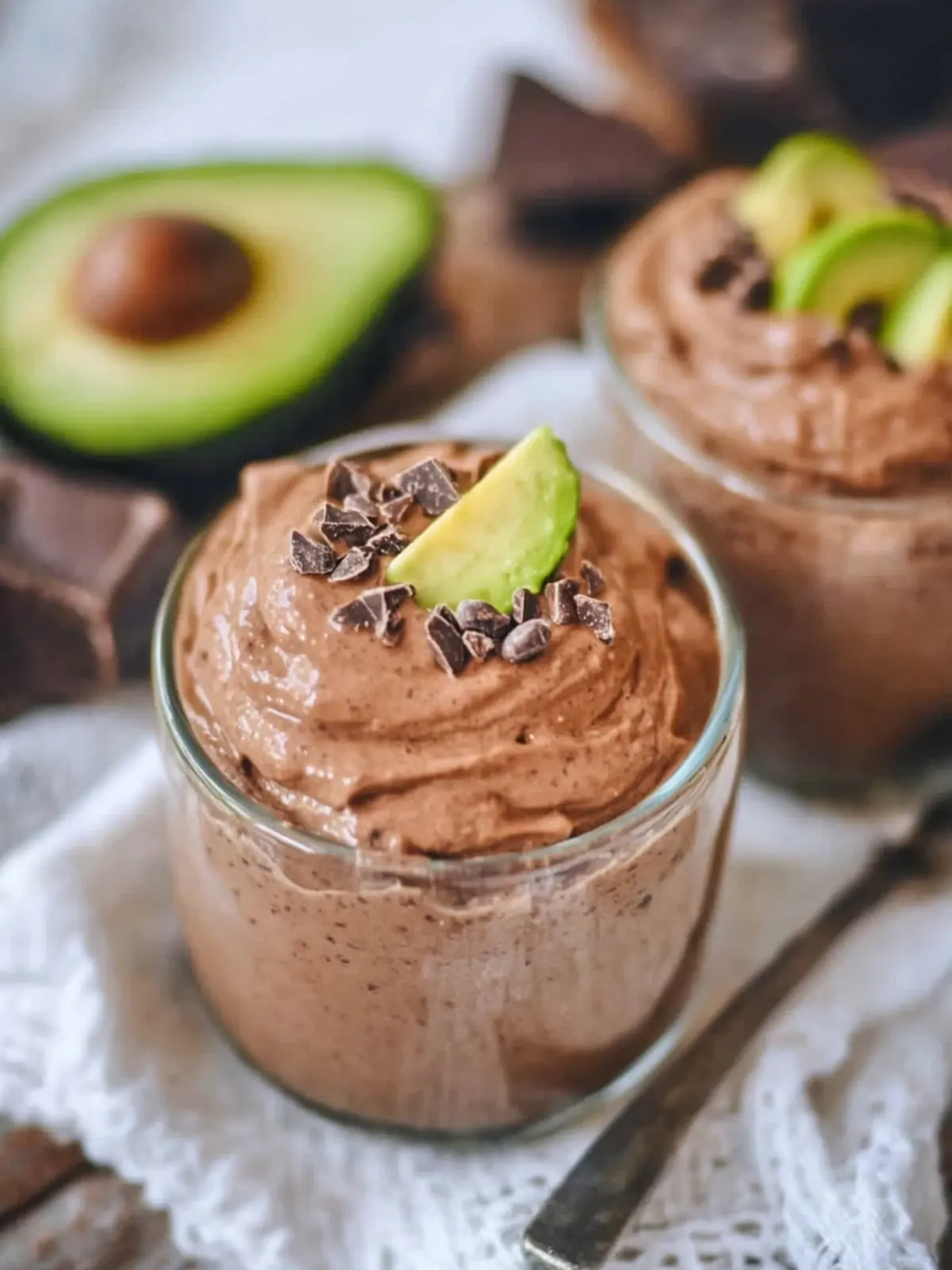Chia Avocado Healthy Chocolate Mousse