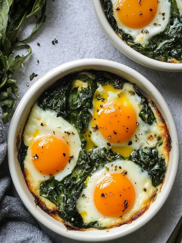 Baked Eggs with Spinach